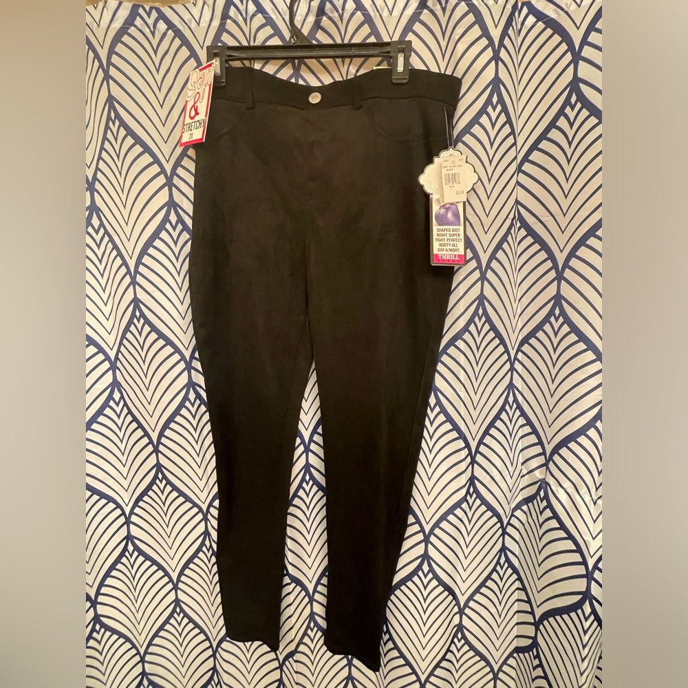 Faux Suede High Rise Skinny Fit Jeans